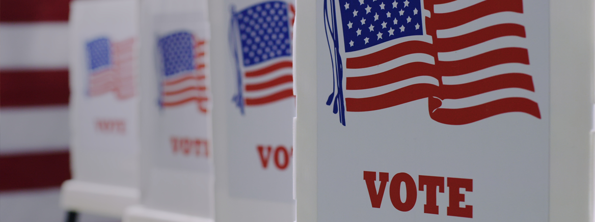 Voting Booths in a row.