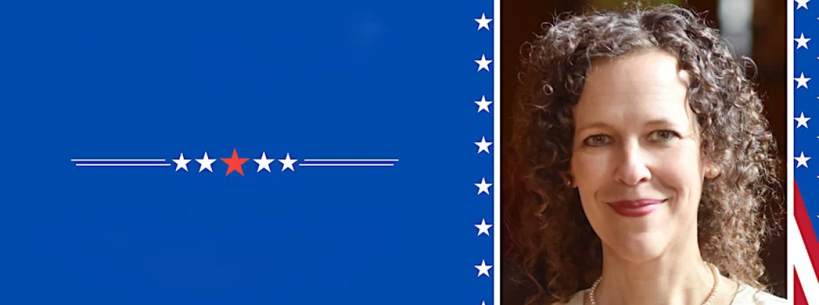 A blue banner with red and white sars on the left and a picture of Commissioner Altman on the right.