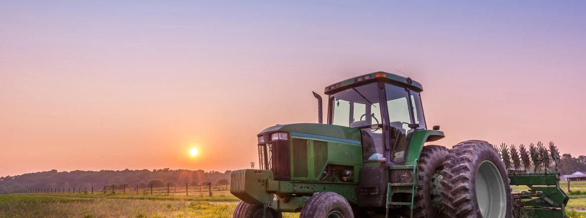 Tractor on a farm